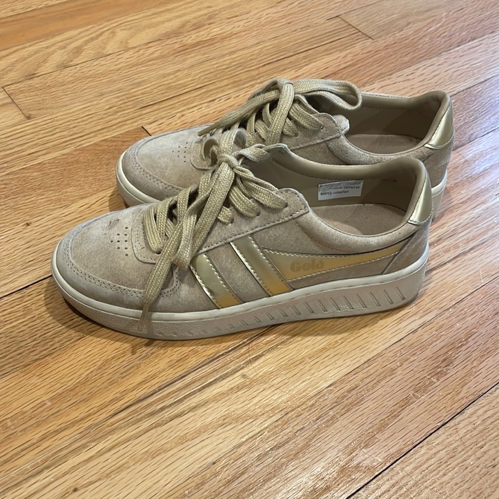 Gola Gold and Tan Grandslam Sneakers